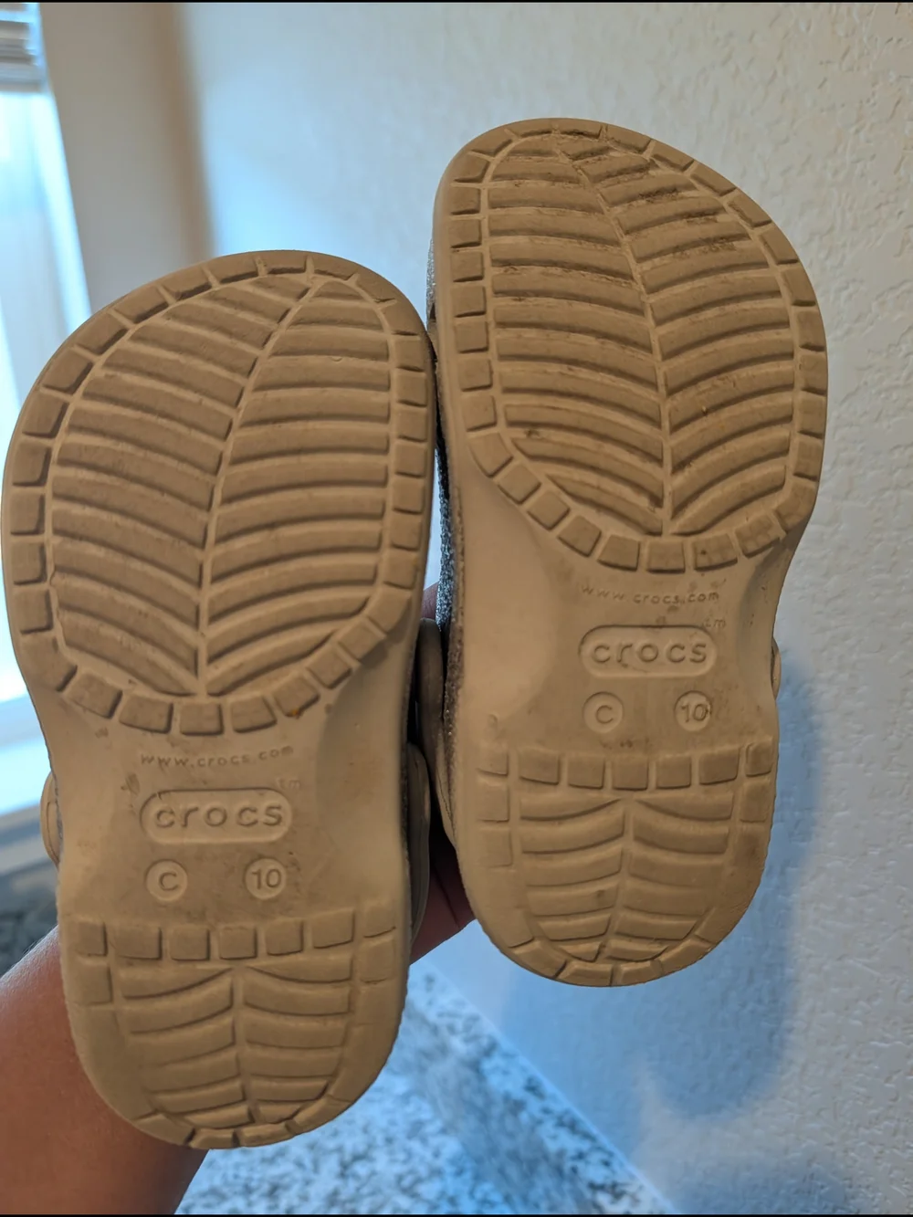 Crocs Kids Classic Glitter Clog - Silver